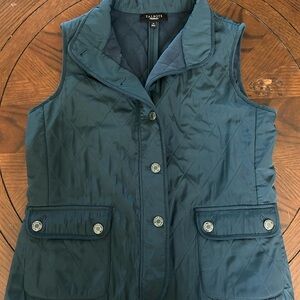 Talbots Women's Quilted Vest - Dark Green